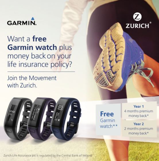 Free Garmin watch with Alpha Wealth and Zurich Life Insurance Policy