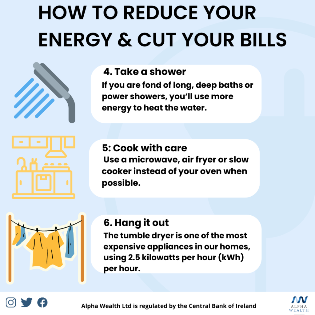 Financial advice and tips on how to lower energy bills in Ireland for cooking and washing