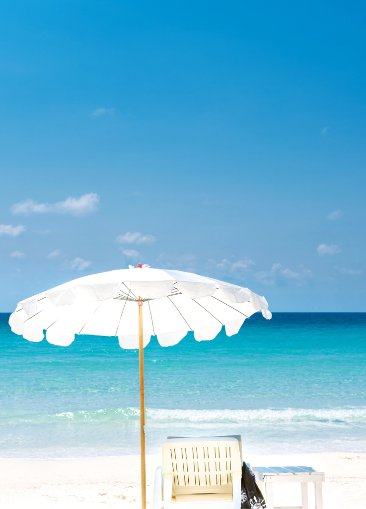 Image of sun lounger by the seaside